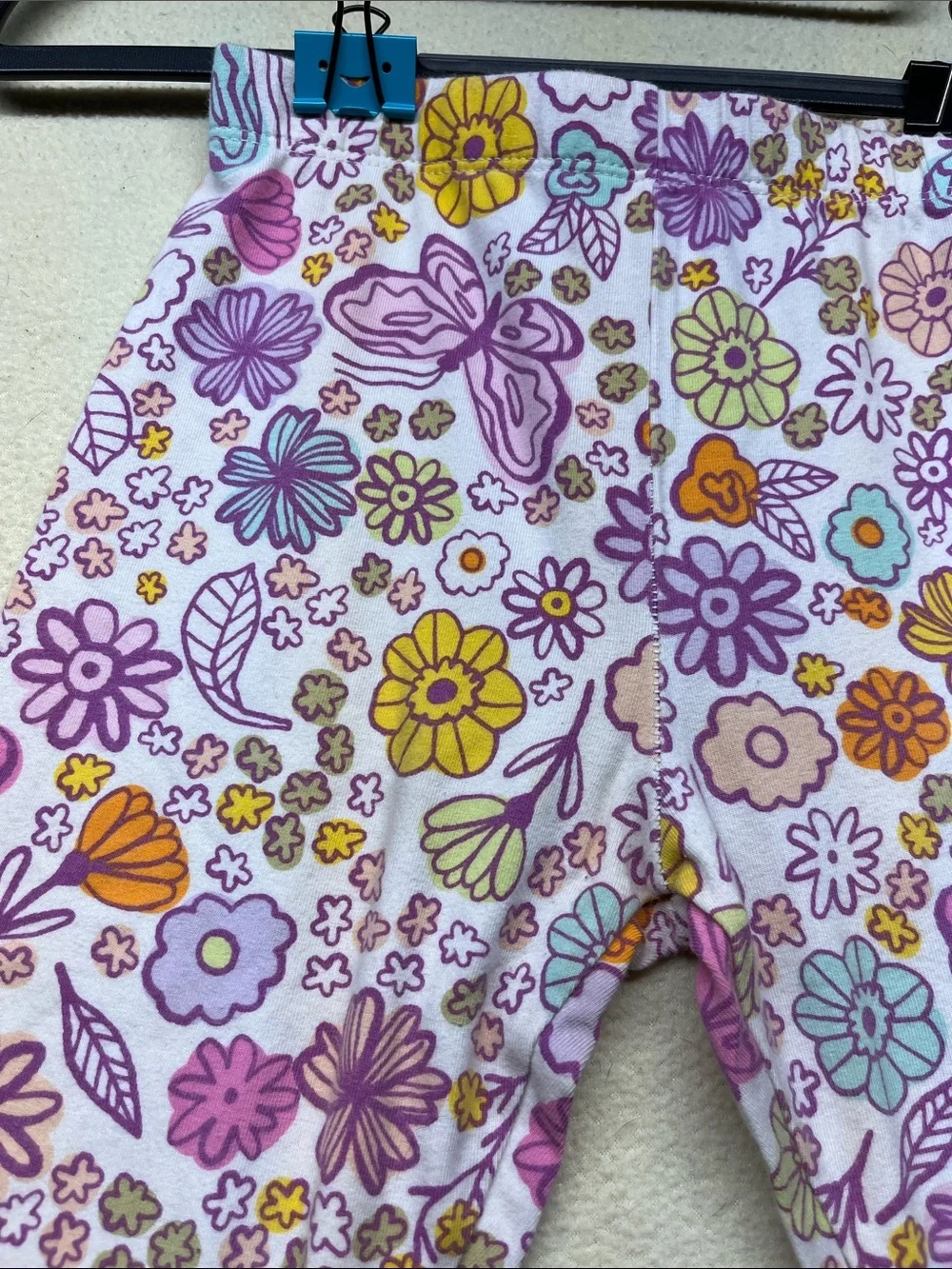 Cat & Jack Pink Floral and Butterfly Leggings